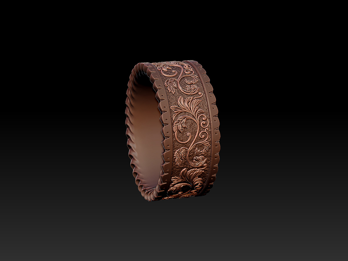 Vintage Ring. Digital Sculpting in Jewellery Design.